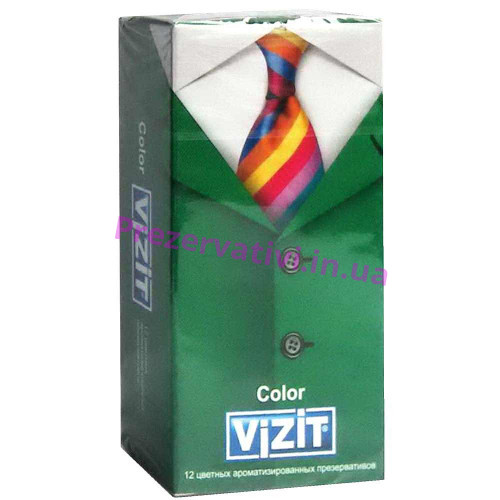 Презервативы VIZIT new Color Цветные ароматизированные 12шт - Фото№1