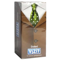 Блок презервативов VIZIT №48 Dotted с пупырышками (4 пачки по 12шт) - Фото№2