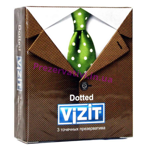 Презервативы Vizit Dotted 3шт (Визит Доттер) - Фото№1
