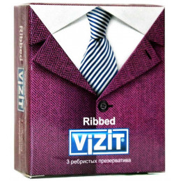 Презервативы VIZIT new Ribbed С кольцами 3шт