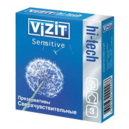 Презервативы VIZIT hi-tech Sensitive Сверхчувствительные 3шт