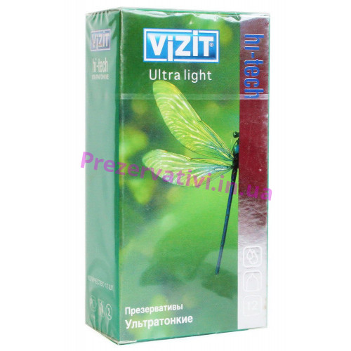 Презервативы VIZIT hi-tech Ultra light Ультратонкие 12шт  - Фото№1