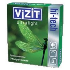 Презервативы VIZIT hi-tech Ultra light Ультратонкие 3шт (срок 04/2025)