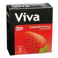 Блок презервативов Viva Цветные ароматизированные 36шт (12 пачeк по 3шт) - Фото№2