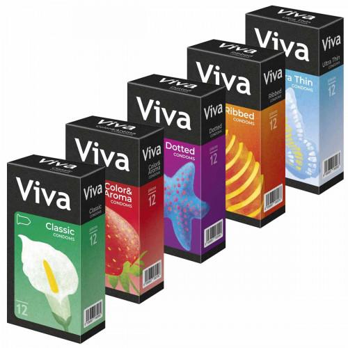 Презервативы Viva (Вива) в упаковке по 12 штук - Фото№1