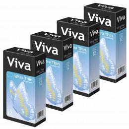Блок презервативов Viva Ультратонкие №48 (4 пачки по 12шт)