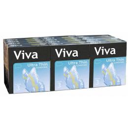 Блок презервативов Viva Ультратонкие 36шт (12 пачек по 3шт)