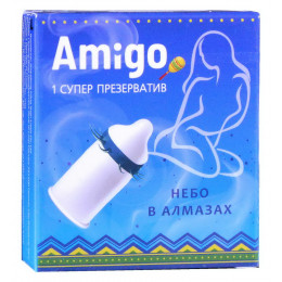Презерватив Amigo Небо в алмазах 1шт (супер шипы)