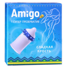 Презерватив Amigo Сладкая ярость 1шт (супер шипы)