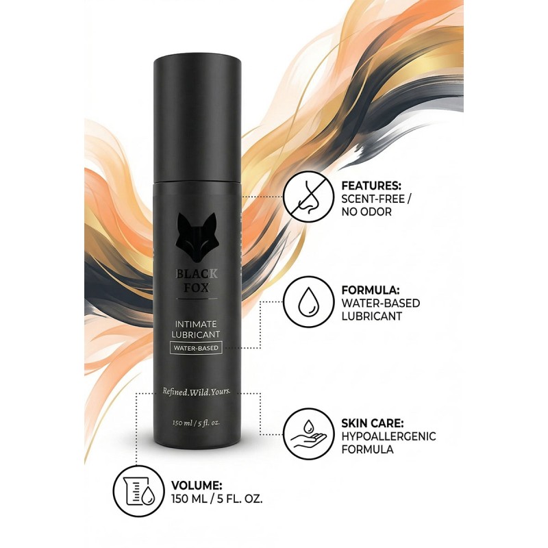 Інтимний лубрикант Black Fox Premium 150мл на водній основі без гліцерину