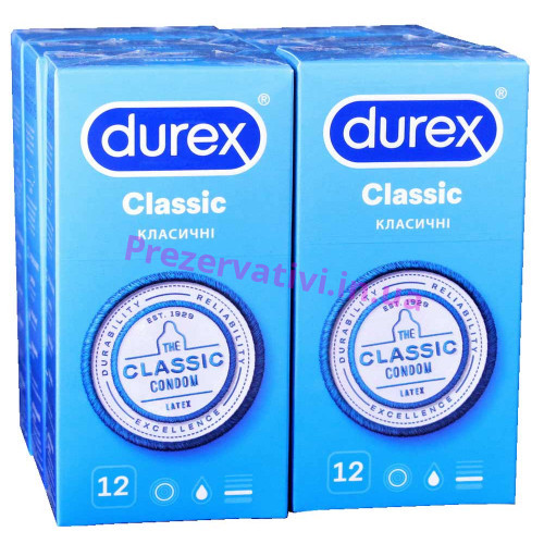 Блок презервативов Durex 6 пачек №12 Classic - Фото№1
