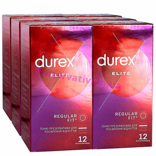 Блок презервативов Durex 6 пачек №12 Elite - Фото№1