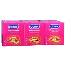 Блок презервативів DUREX 12 пачок 3шт Pleasuremax