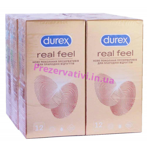 Блок презервативов Durex 6 пачек №12 Realfeel - Фото№1