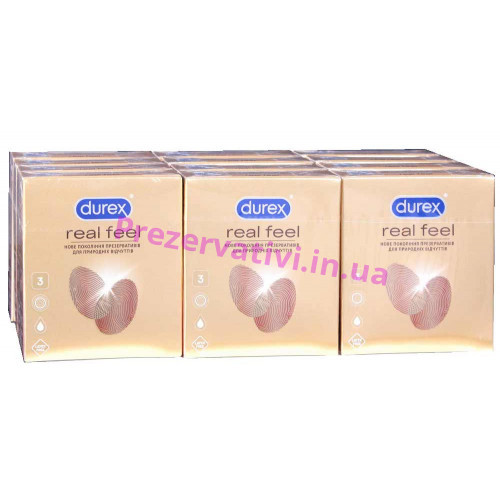 Блок презервативов Durex 12 пачек №3 Realfeel - Фото№1