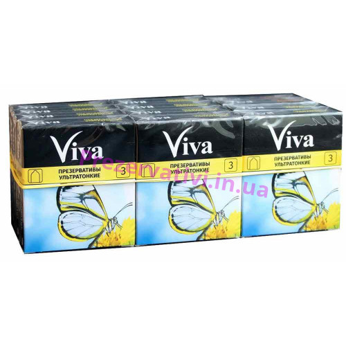 Блок презервативов Viva №36 Ультратонкие (12 пачек по 3шт) - Фото№1