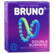 Презервативи Bruno 3шт Double Surprise точечно-ребристі збільшені