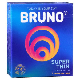 Презервативы Bruno 3шт Super Thіn Ультратонкие