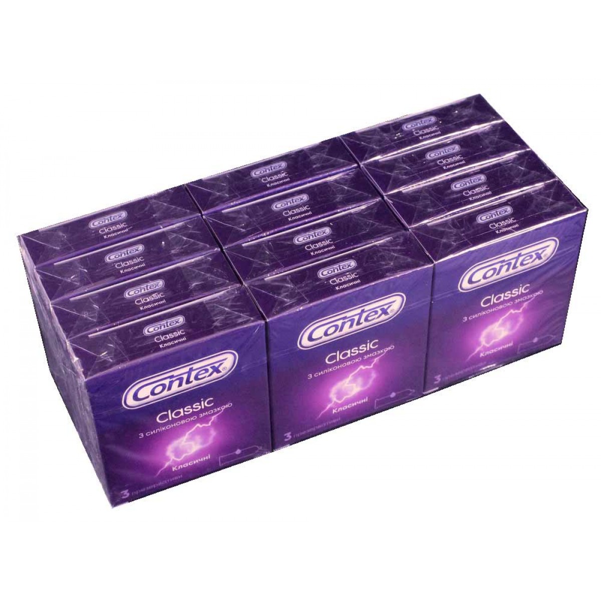 Блок презервативов Contex 12 пачок 3 шт Classic