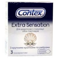 Презервативы латексные с силиконовой смазкой CONTEX Extra Sensation (с крупными точками и ребрами), 3 шт - Фото№7