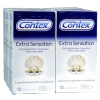 Блок презервативів Contex Extra Sensation 6 пачок по 12шт