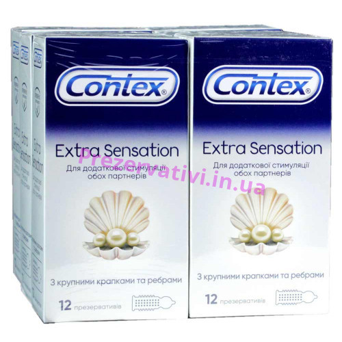 Блок презервативов Contex 6 пачек №12 Extra Sensation - Фото№1