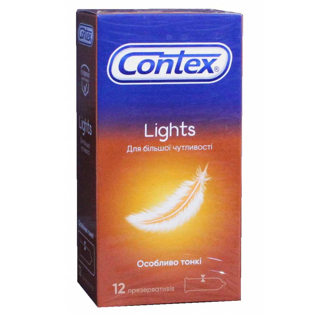 Презервативи Contex Lights (Ultra Thin) 12шт ультратонкі⚡️Prezervativi.in.ua
