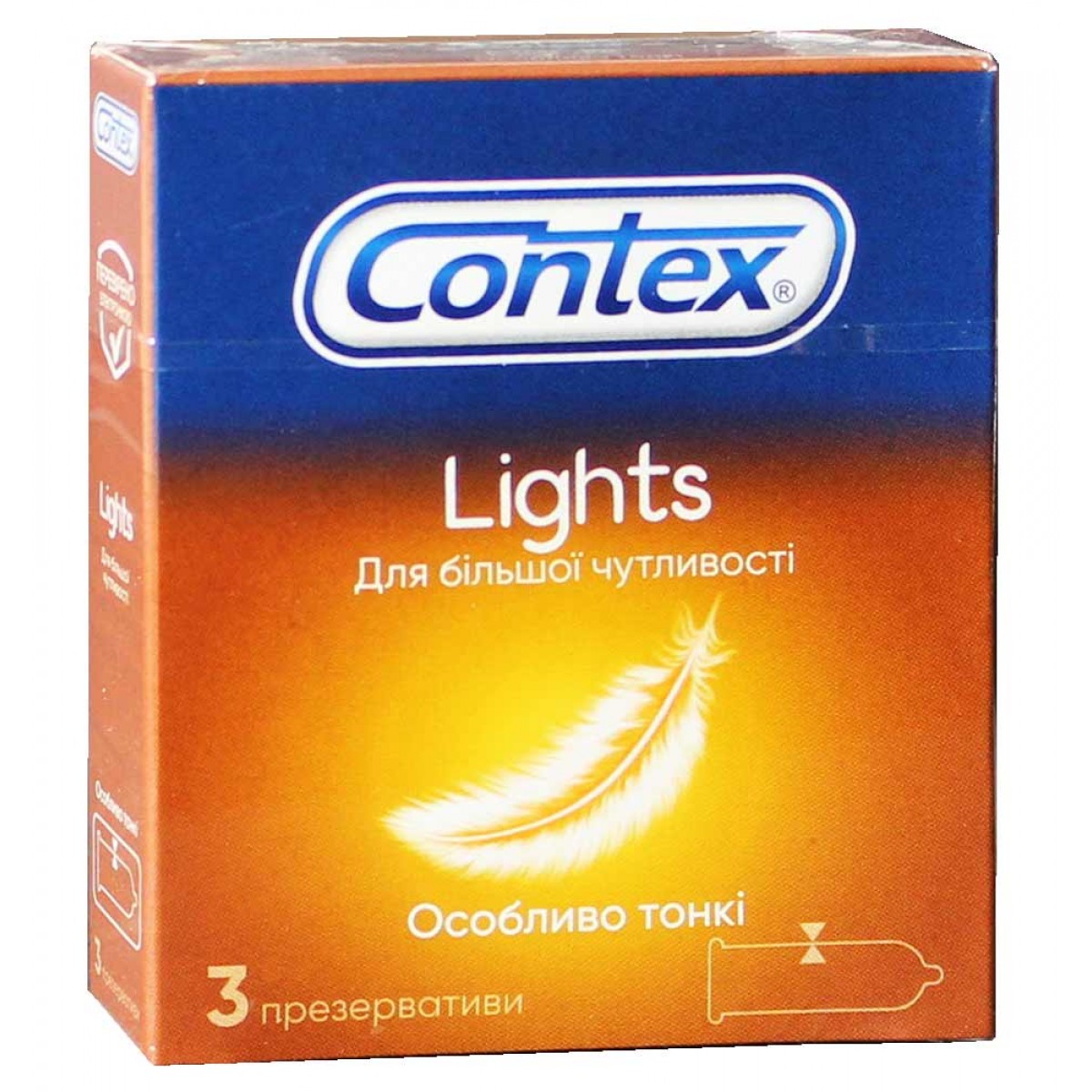 Презервативы Contex Lights (Ultra Thin) 3шт ультратонкие⚡️Prezervativi.in.ua