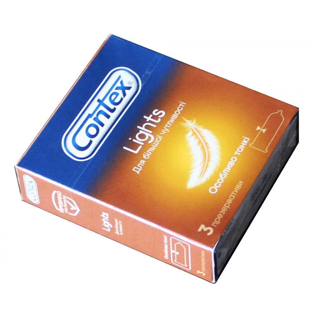 Презервативы Contex Lights (Ultra Thin) 3шт ультратонкие⚡️Prezervativi.in.ua