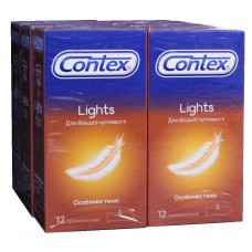 Блок презервативів Contex Lights (Ultra Thin) 6 пачок по 12шт