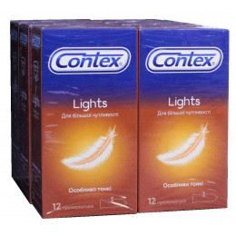 Блок презервативов Contex Lights (Ultra Thin) 6 пачек по 12шт