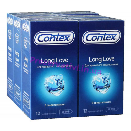 Блок презервативов Contex 6 пачек 12шт Long Love - Фото№1