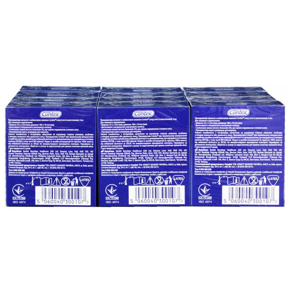 Блок презервативов Contex 12 пачек 3шт Long Love
