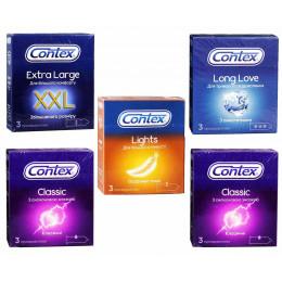 Пробний комплект ТМ Contex 15шт (5 видів презервативів по 3шт)