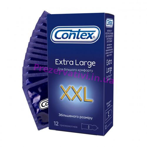 Презервативы латексные с силиконовой смазкой CONTEX Extra Large (увеличенного размера), 12 шт - Фото№1