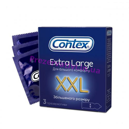 Презервативы латексные с силиконовой смазкой CONTEX Extra Large (увеличенного размера), 3 шт - Фото№1