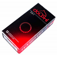 Презервативы Dolphi 3в1 ребристо-точечные 60шт (5 пачек по 12шт) - Фото№4