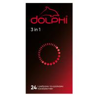 Презервативы Dolphi 3в1 ребристо-точечные 24шт