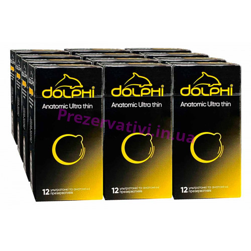 Блок презервативов Dolphi Anatomic Ultra thin №144 (12 пачек по 12шт) - Фото№1