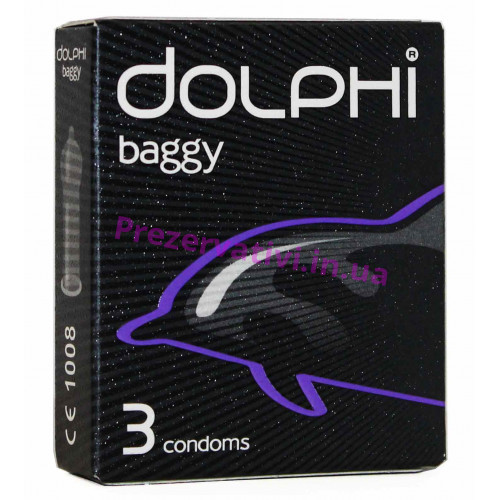 Презервативы Dolphi Baggy №3 особой формы.  (срок годности 03.2023) - Фото№1