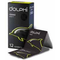 Презервативы Dolphi Ribbed ребристые 60шт (5 пачек по 12шт) - Фото№2