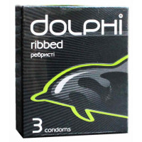 Презервативы Dolphi Ribbed ребристые 3шт - Фото№2