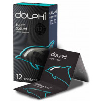 Блок презервативов Dolphi Super Dotted точечные 144шт (12 пачек по 12шт) - Фото№2