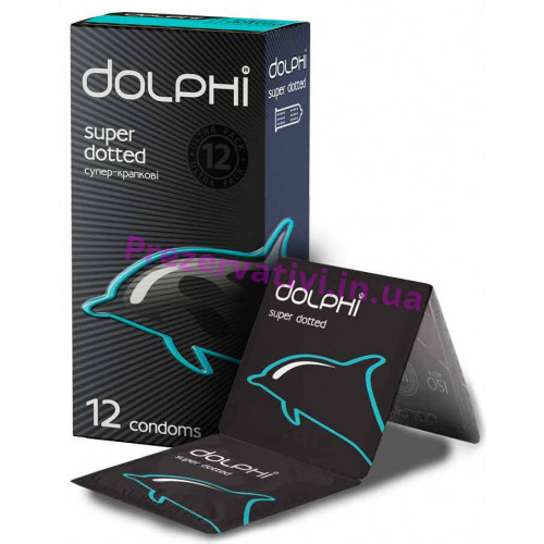 Презервативы Dolphi Super Dotted точечные №12 - Фото№1