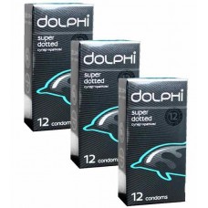 Презервативы Dolphi Super Dotted точечные 36шт (3 пачки по 12шт)