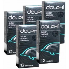 Презервативи Dolphi Super Dotted точкові 60шт (5 пачок по 12шт)