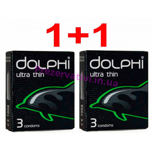 Презервативы Dolphi Ultra thin №6 (1+1 Бесплатно!) - Фото№1