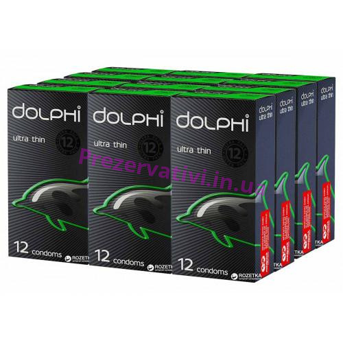 Блок презервативов Dolphi Ultra thin 144шт (12 пачек по 12шт) - Фото№1