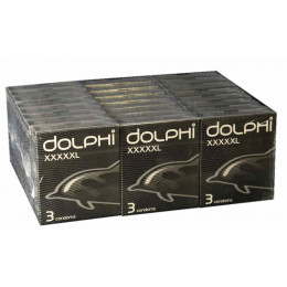 Блок презервативов Dolphi XXXXXL 63шт (21 пачка по 3шт)