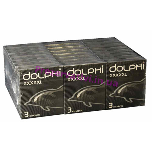 Блок презервативов Dolphi XXXXXL №72 (24 пачки по 3шт) - Фото№1